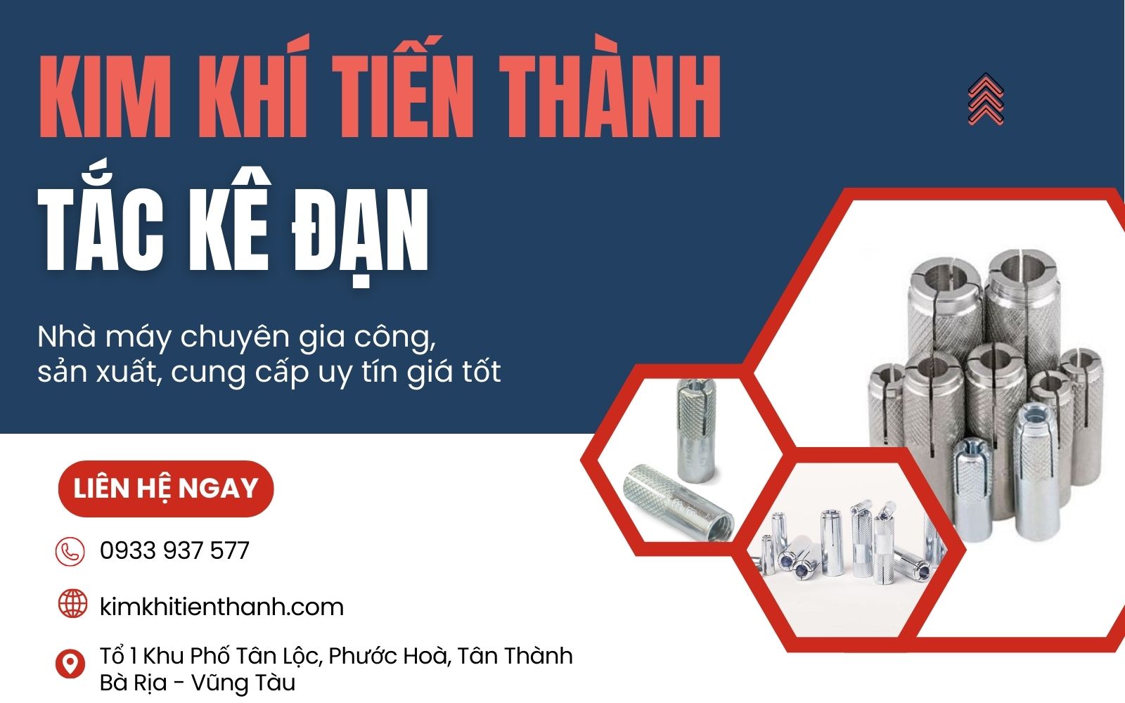 Đơn vị gia công tắc kê đạn Kim Khí Tiến Thành