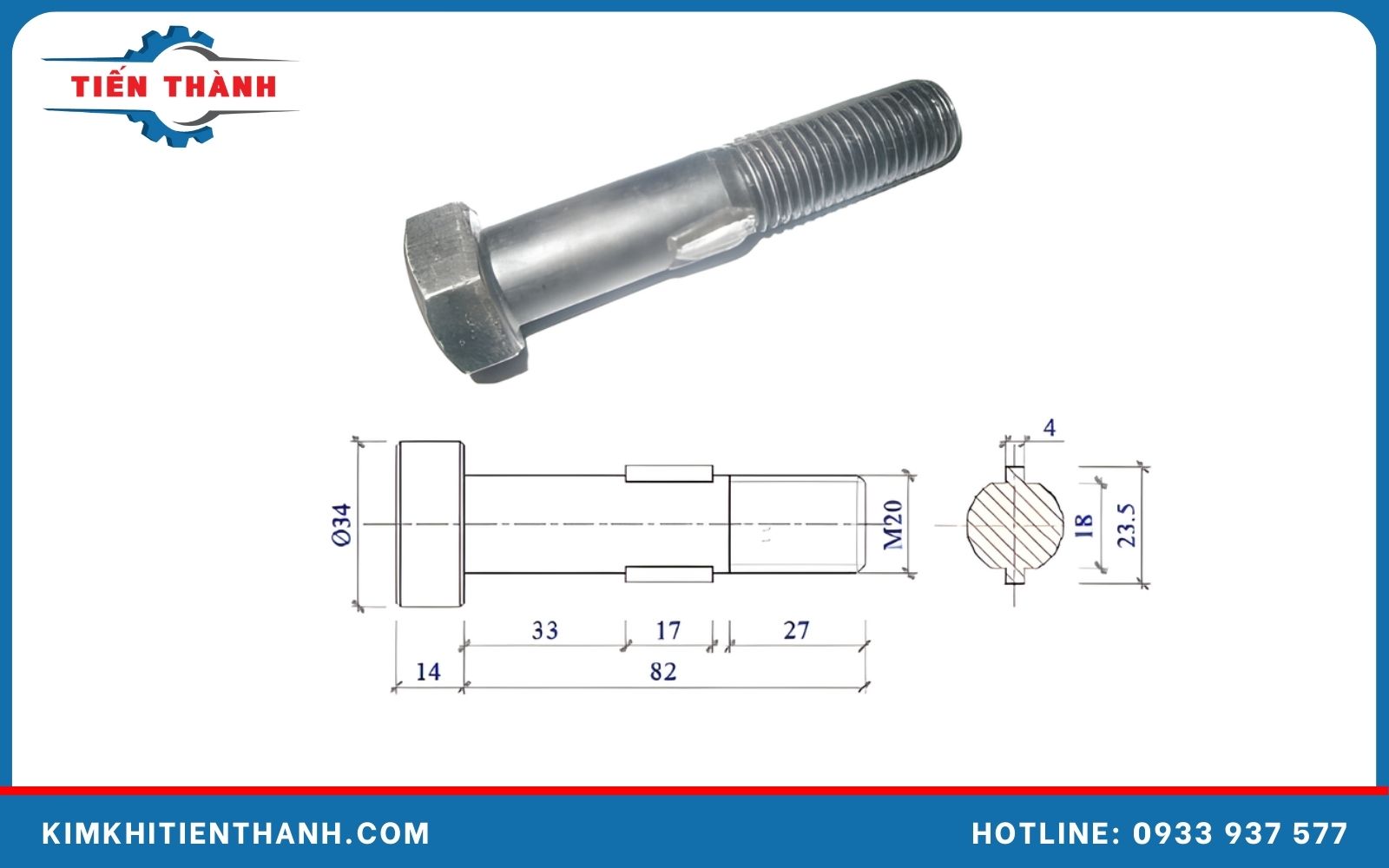 Bulong ngạnh cường độ cao có cấu tạo gồm 3 phần Cấu tạo bulong ngạnh cường độ cao