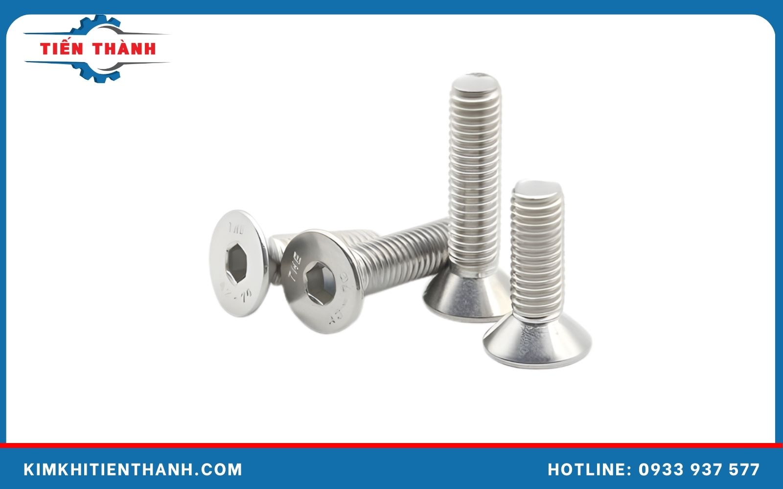 Bu lông lục giác chìm đầu bằng inox 304 tạo độ phẳng cho bề mặt lắp đặt Bu lông lục giác chìm đầu bằng
