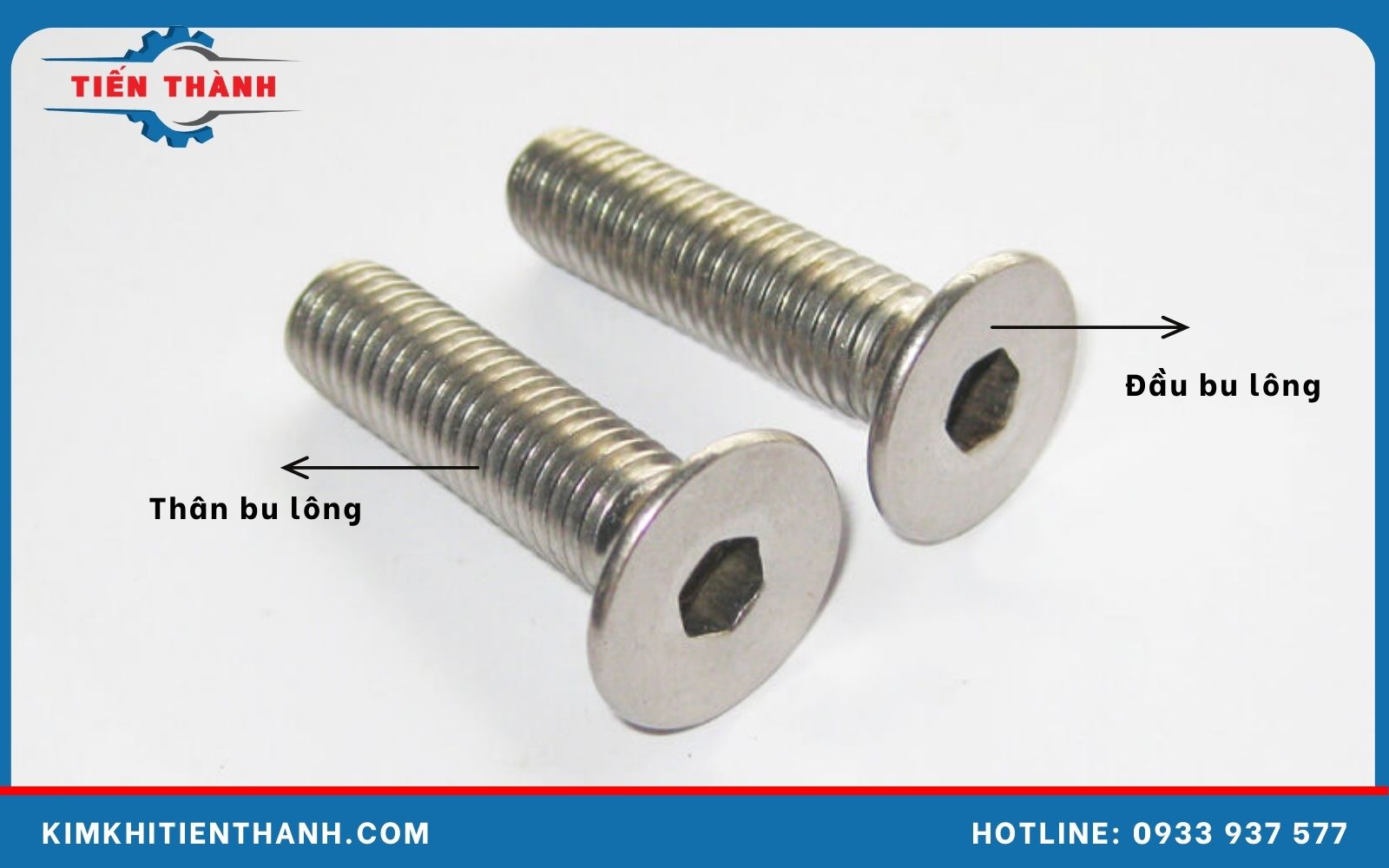 Cấu tạo bulong lục giác chìm inox 304 M4 Cấu tạo của bu lông lục giác chìm Inox 304