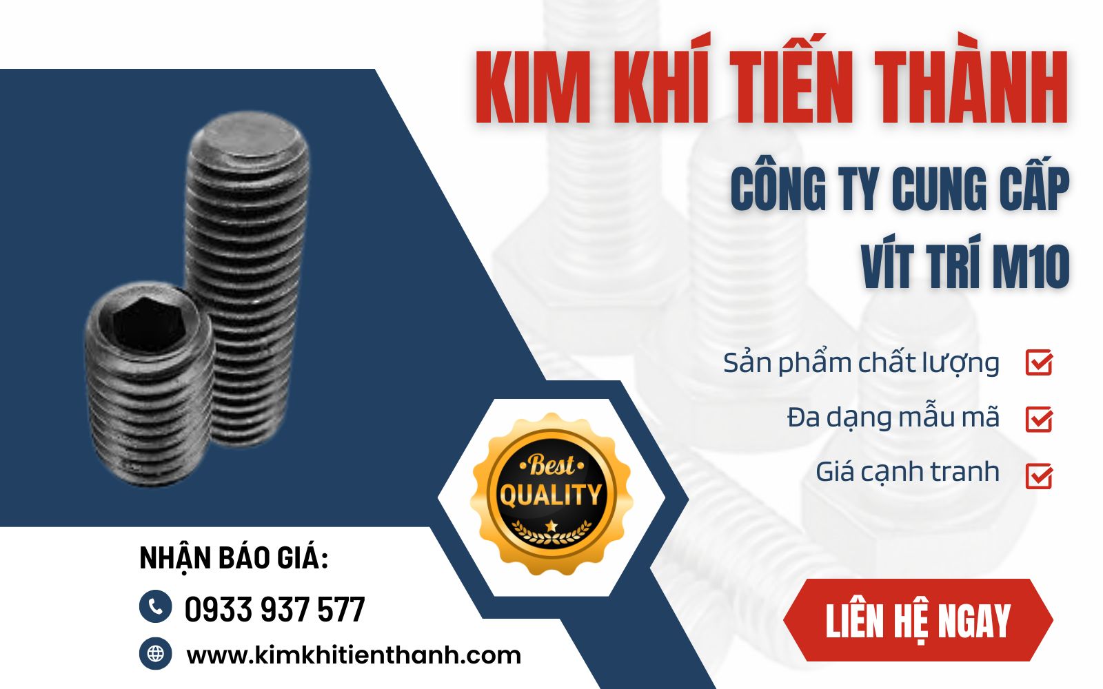 Kim Khí Tiến Thành công ty cung cấp vít trí M10 giá tốt