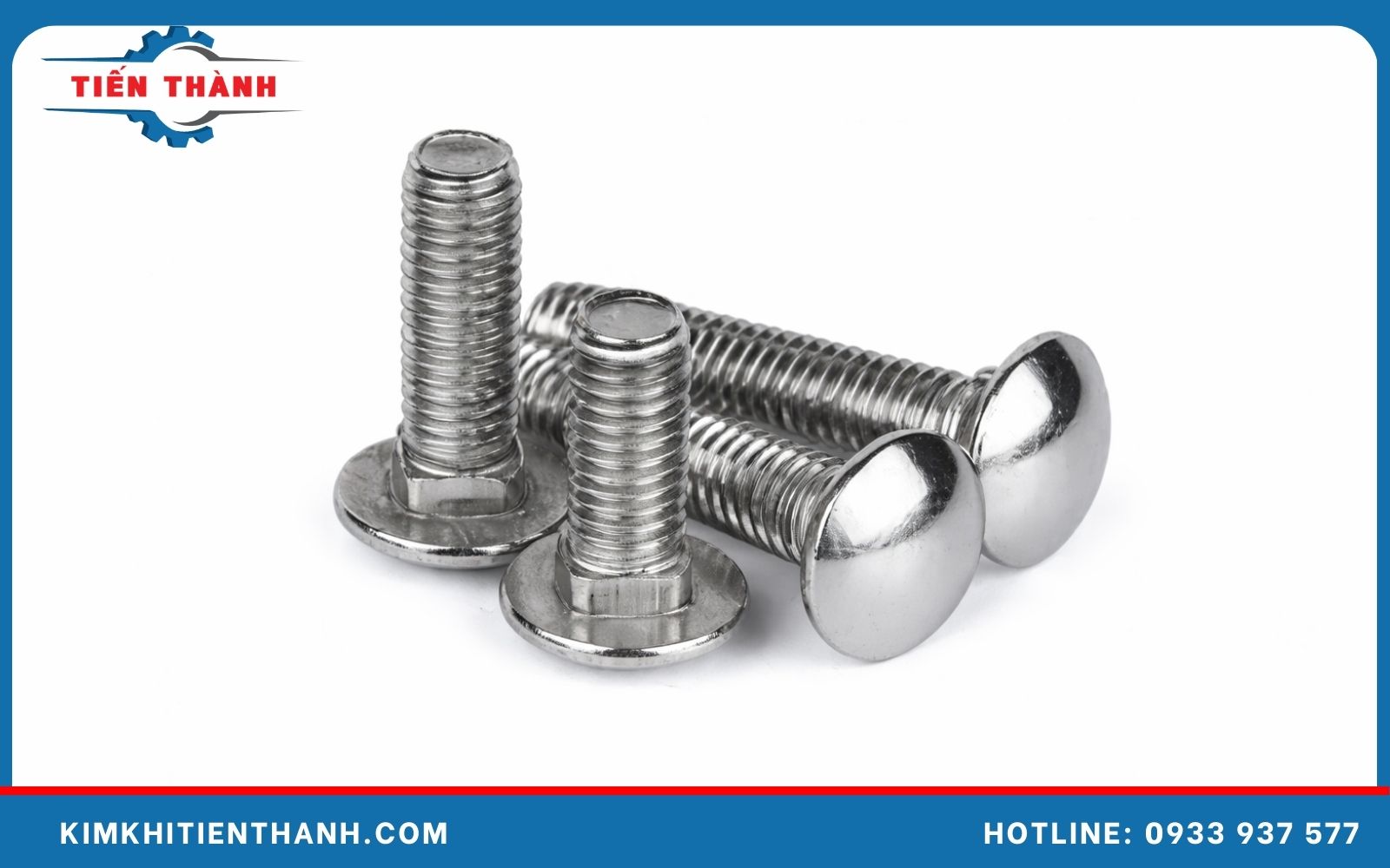 Bulong cổ vuông đầu tròn có thân trụ tròn, đầu tròn nhẵn có cổ hình vuông phía dưới Giới thiệu về bu lông đầu tròn cổ vuông