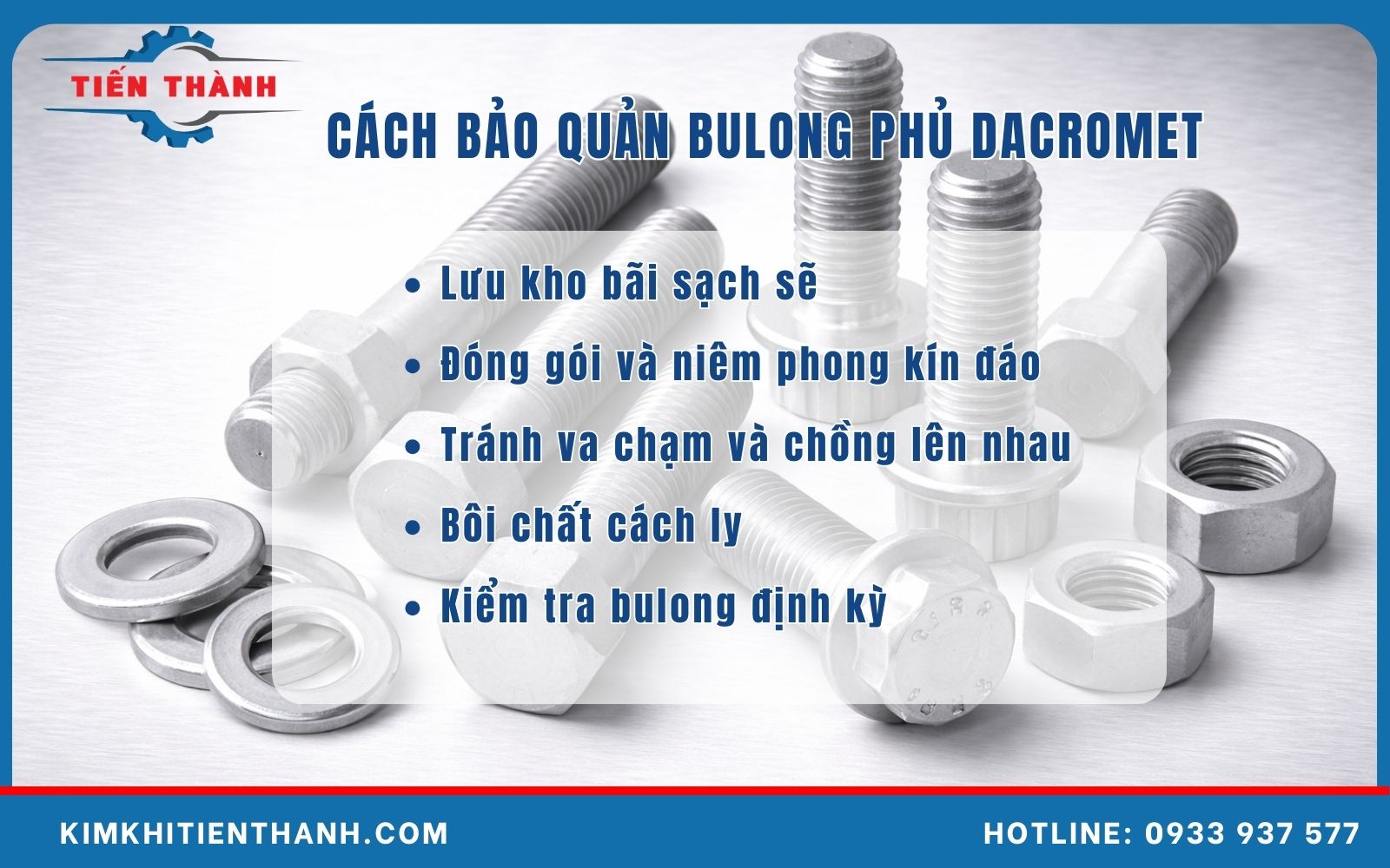 Hướng dẫn cách bảo quản bulong mạ chống gỉ Dacromet Cách bảo quản bulong mạ Dacromet