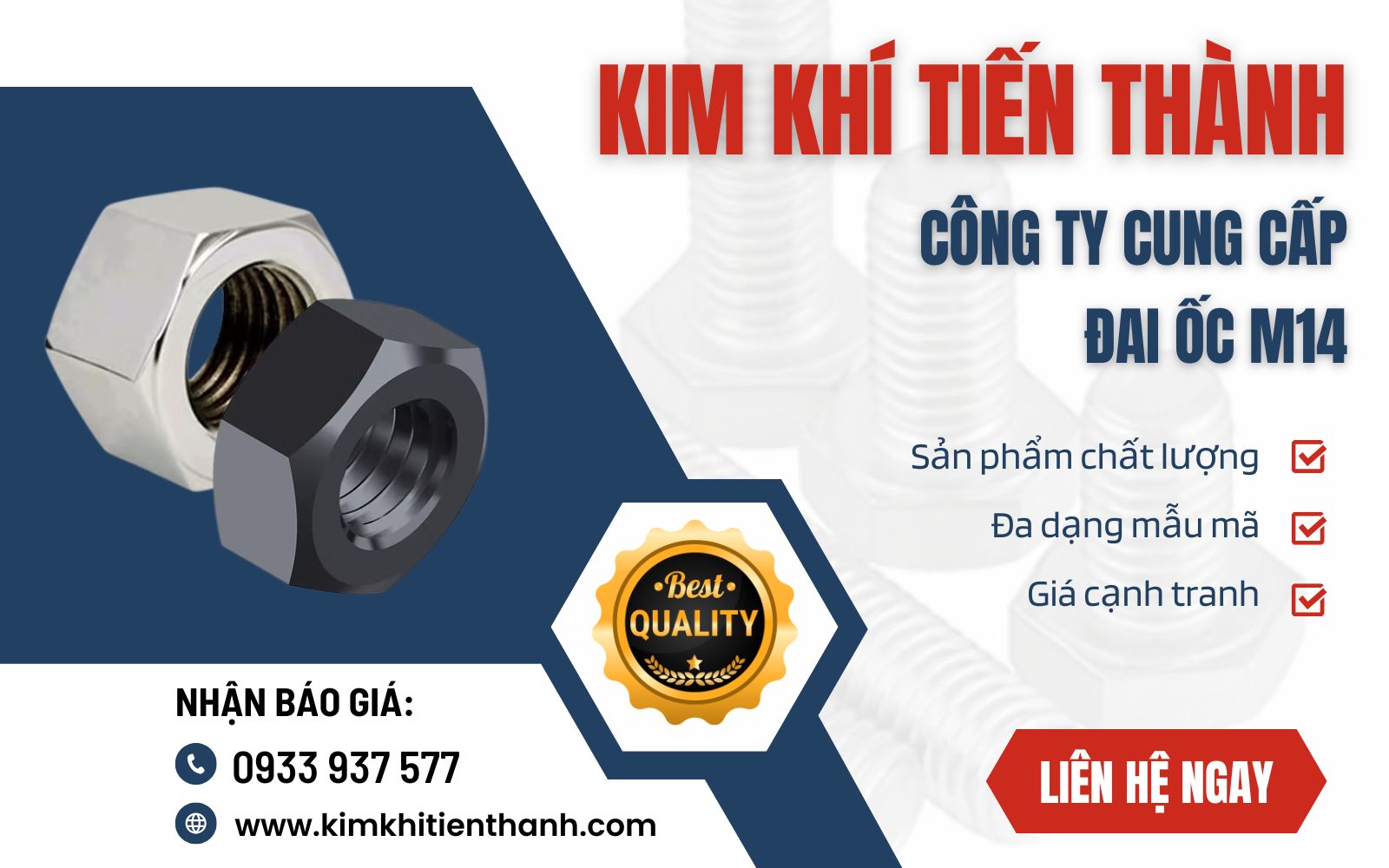 giá bu lông đai ốc m14