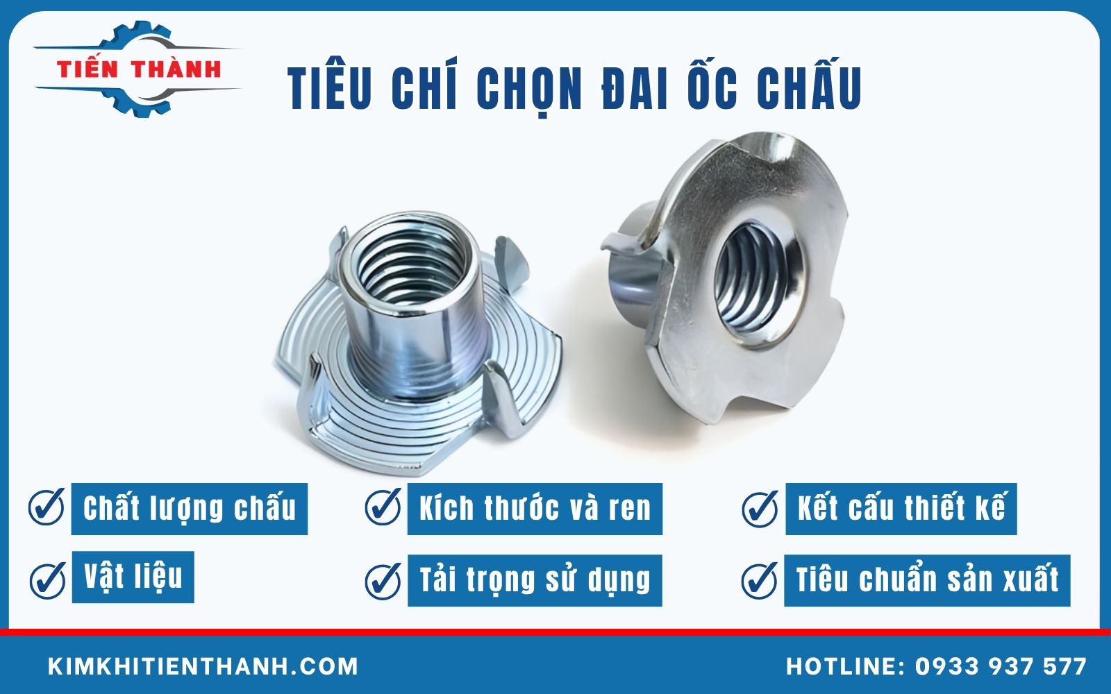 tiêu chí chọn đai ốc chấu