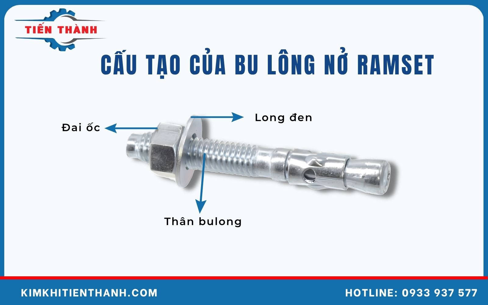 cấu tạo của bu lông nở ramset