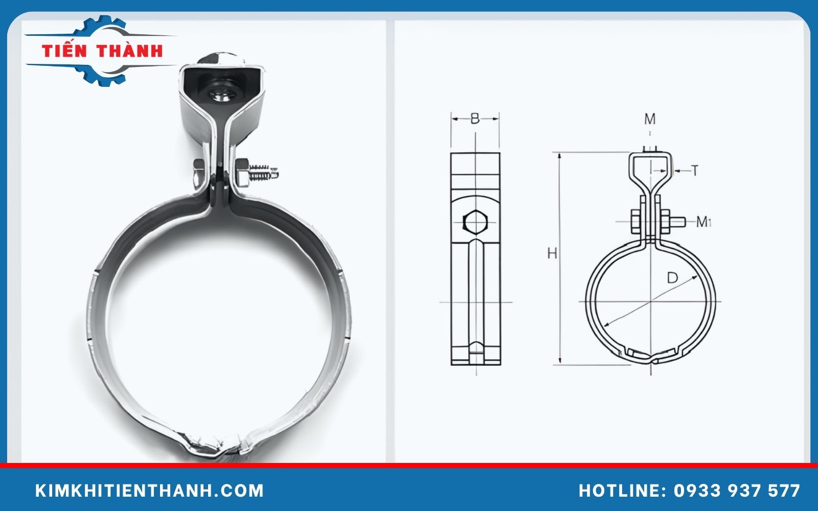 Cấu tạo của cùm treo ống phi 34