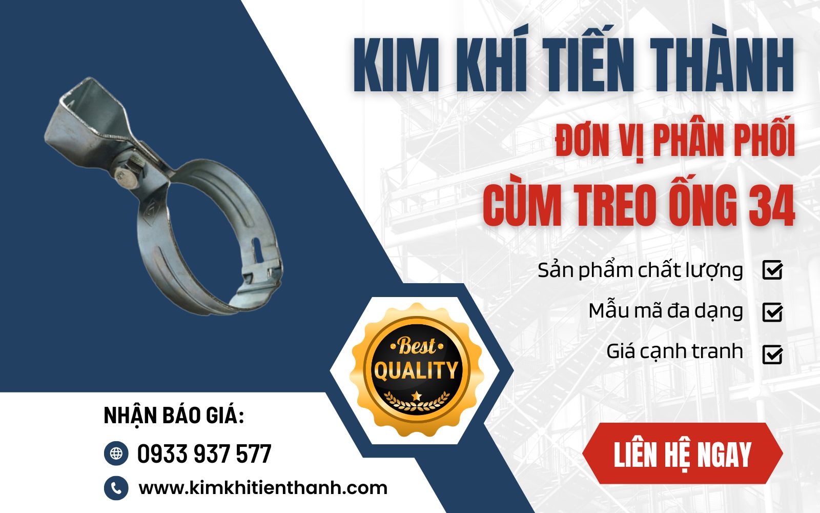Địa chỉ mua cùm treo ống 34 giá tốt