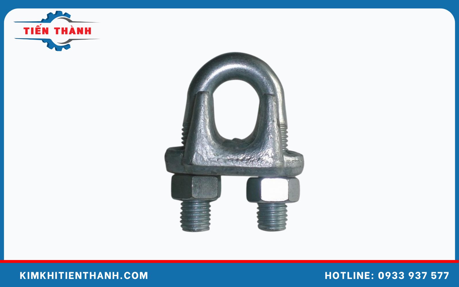 Cóc kẹp cáp mạ kẽm D6 giúp tăng khả năng chịu tải và chống oxy hóa Khóa cáp mạ kẽm D6