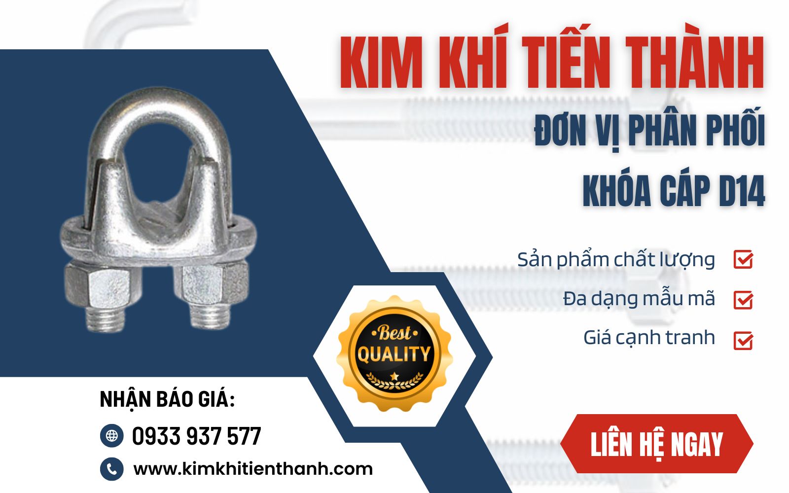 Kim Khí Tiến Thành - Công ty cung cấp khóa cáp D14 giá tốt