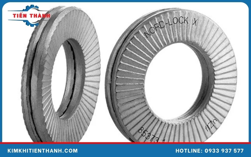 Long đền khóa hai lớp mặt răng cưa theo DIN 25201