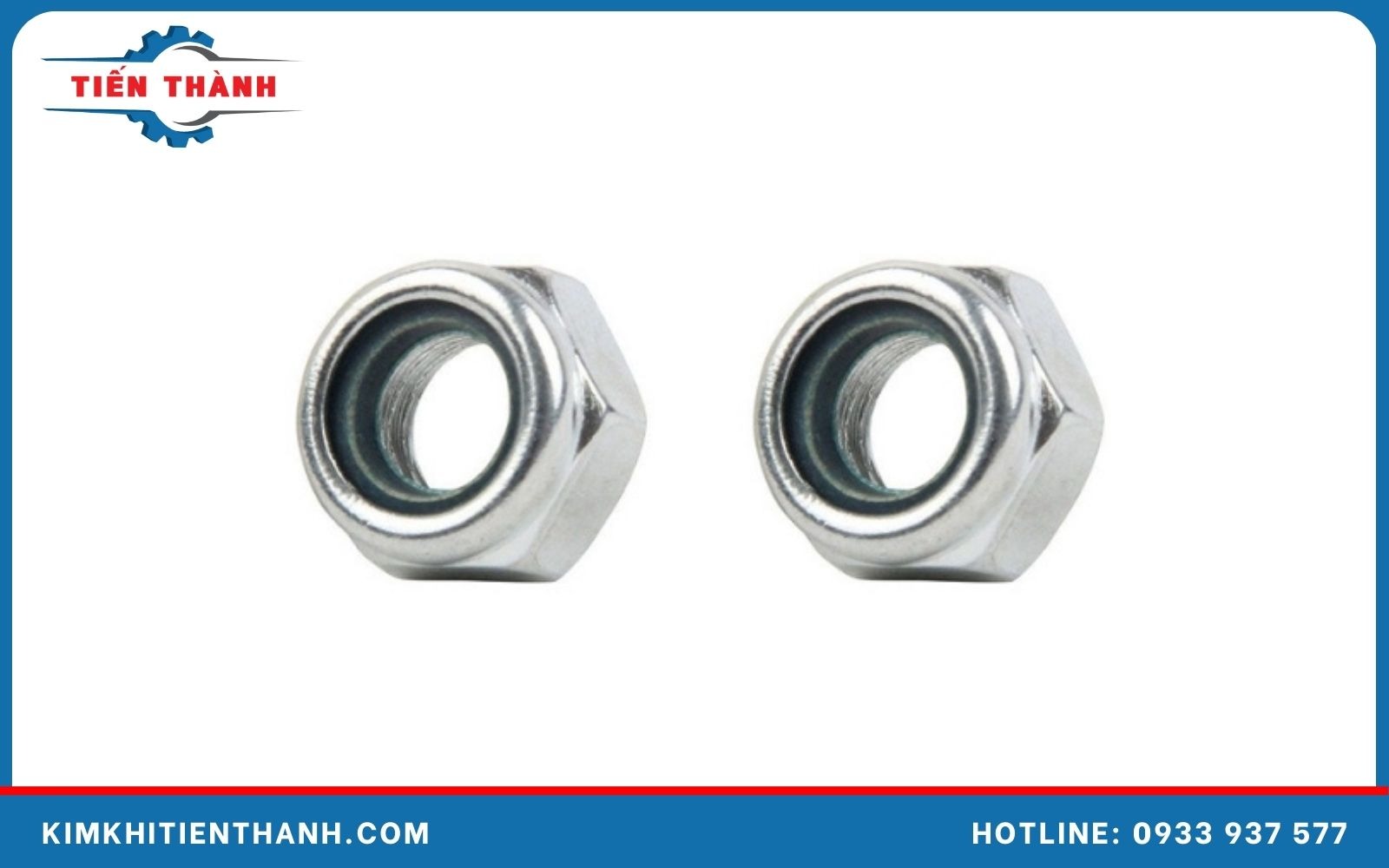 Đai ốc hãm có vòng nylon màu trắng