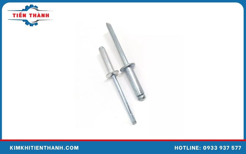 Đinh rút gồm thân đinh và chuôi thép
