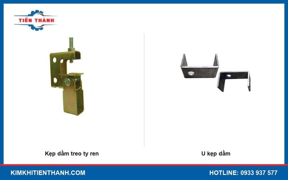 Kẹp dầm và U kẹp dầm thép mạ kẽm dùng treo ống lên dầm thép