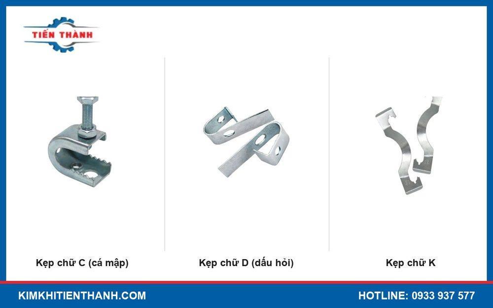 Kẹp xà gồ chữ C, kẹp xà gồ chữ D và kẹp xà gồ chữ K mạ kẽm
